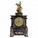 Часы «Ретро» с бронзовой скульптурой (чароит)